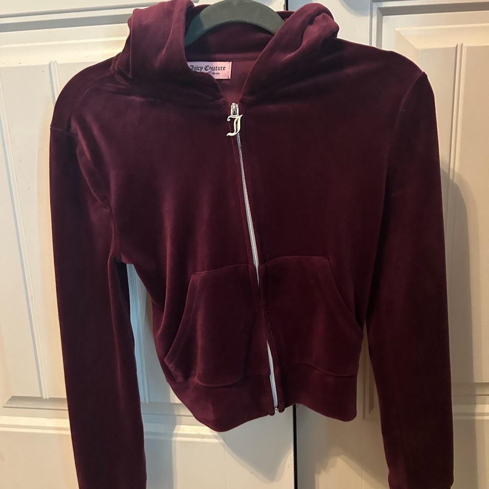 Juicy Couture Women's Deep Burgundy Velvet Jacket